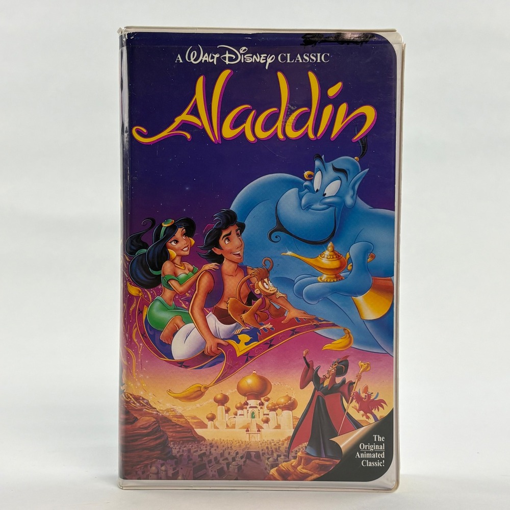 Walt‎ Disney Classic Aladdin VHS Original Animated Movie 1993 Clamshell 1662